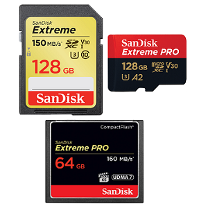 Memorias MicroSD, SD y Compact Flash