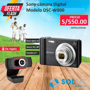 camara digital sony dsc w800 20.1 pixeles camara web