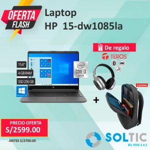 Laptop Hp 15 dw1085la core i3 4gb 256gb ssd 15.6