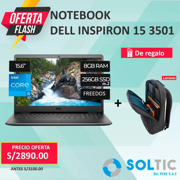 Notebook DELL Inspiron 15 3501 core i5 8gb 256gb ssd freedos